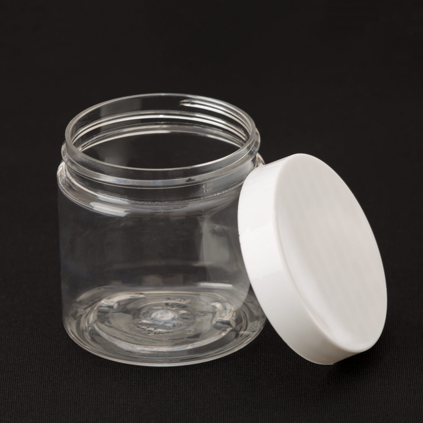4 oz Clear Straight Sided Jar with White Smooth Cap