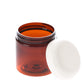 4 oz Amber Straight Sided Jar with White Dome Cap