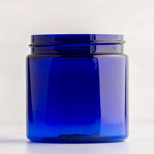 4 oz Blue Straight Sided Jar with No Closure
