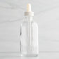 4 oz Clear Glass Bottle with White Glass Tube Dropper