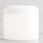 4 oz Frosted Straight Sided Plastic Jar with White Dome Cap