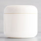 4 oz White Round Base Plastic Jar with White Dome Cap