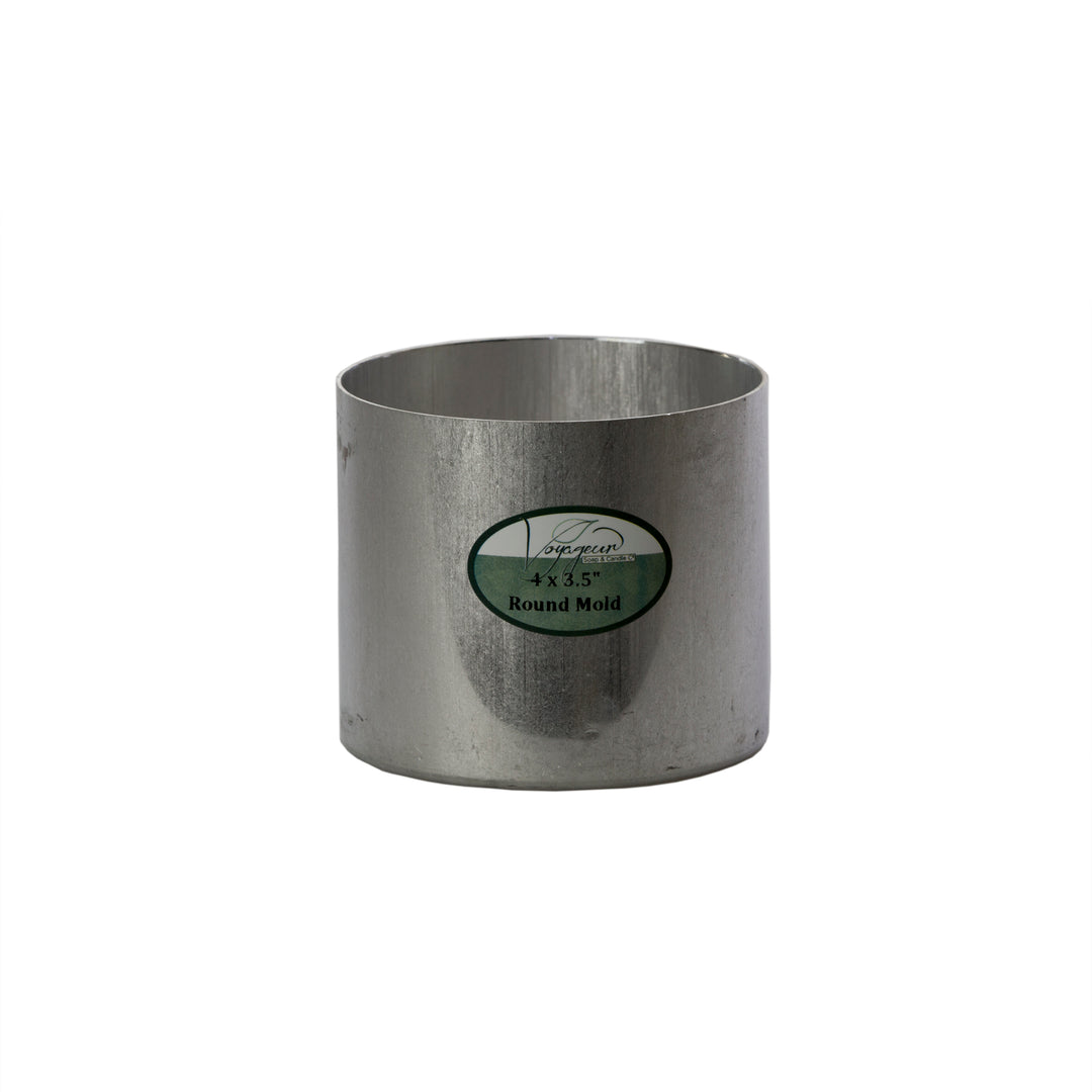 Round Metal Candle Mold 4" x 3.5"