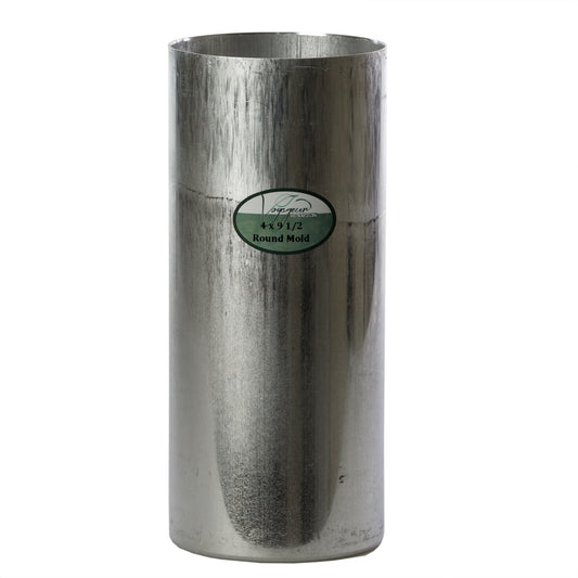 Round Metal Candle Mold 4" x 9.5"