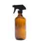 500 ml Amber Glass Bottle with 28-400 Black Trigger Sprayer