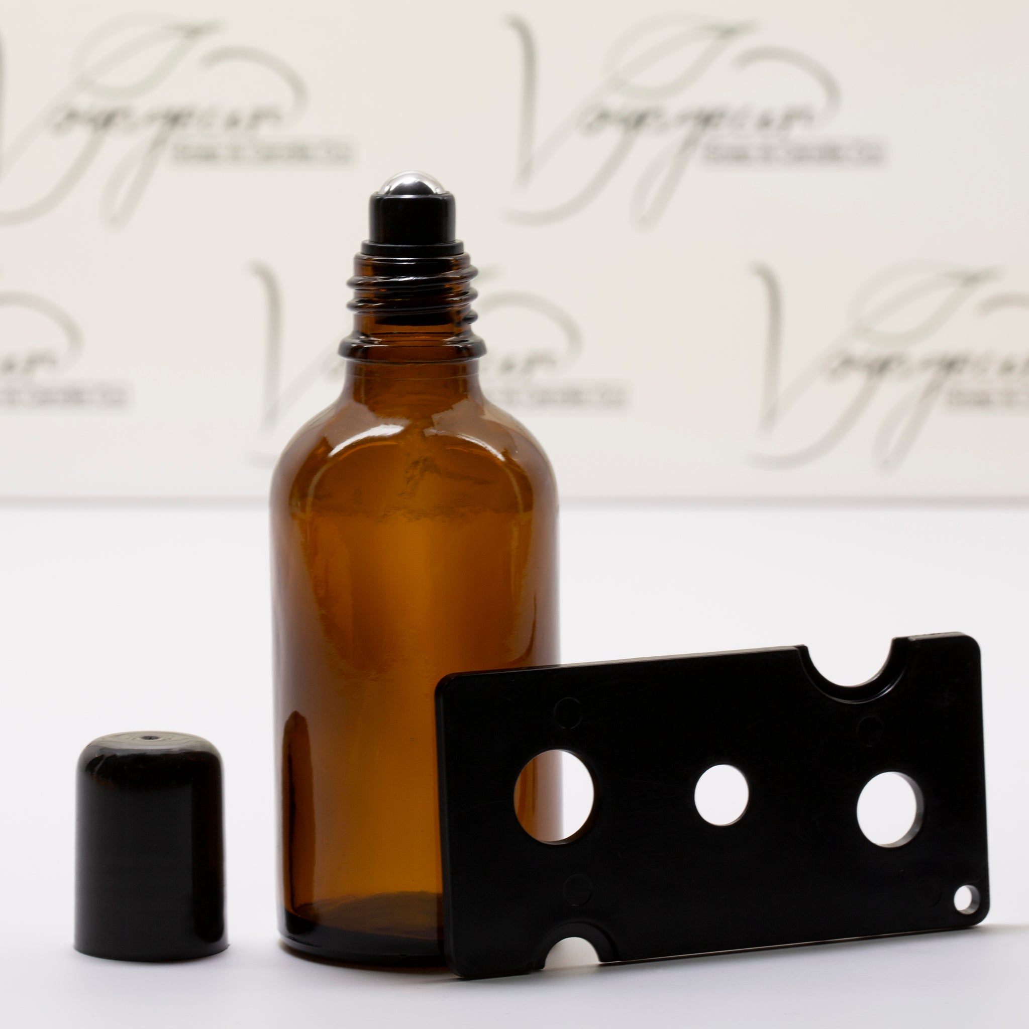 50 ml Amber Essential Oil Bottle with 18mm Roll On Insert