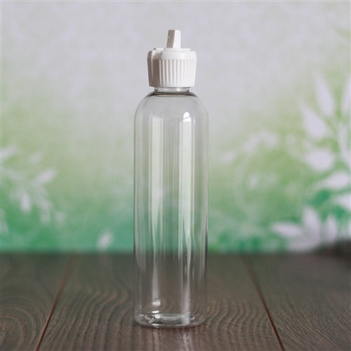 4 oz Clear PET Bullet with White Turret Cap