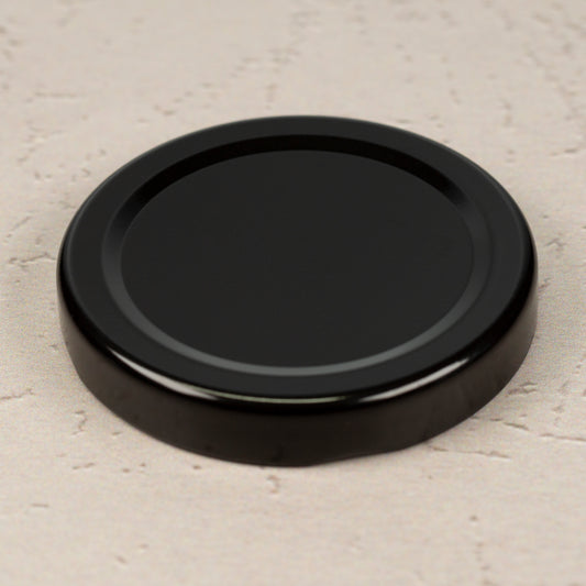 58mm Black Metal Lug Cap with Plastisol Liner