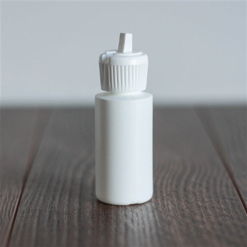 1 oz White Cylinder with White Turret Cap