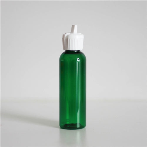 2 oz Green PET Bullet with White Turret Cap