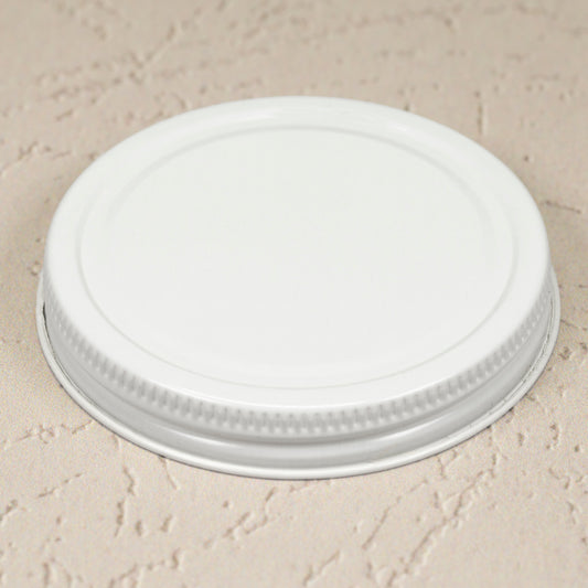 70-400 White Metal Cap with Plastisol Liner