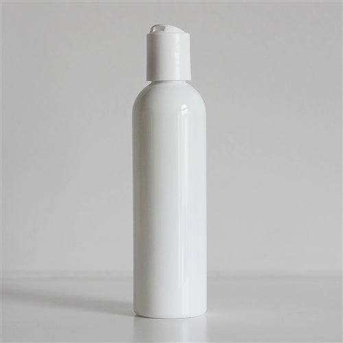 4 oz White Bullet Bottle with Disc Cap - White