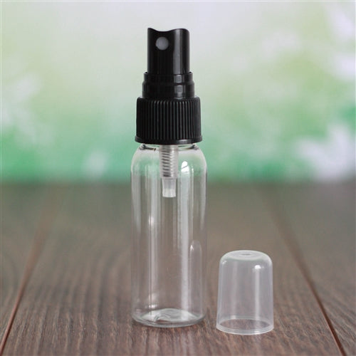 1 oz Clear Bullet with Mister - Black