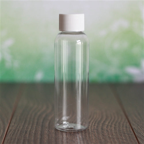 2 oz Clear PET Bullet with White Rib Cap