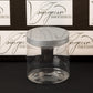 8 oz Clear Straight Sided Jar with Silver Smooth Cap