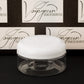 8 oz Clear Shallow Jar with White Dome Cap