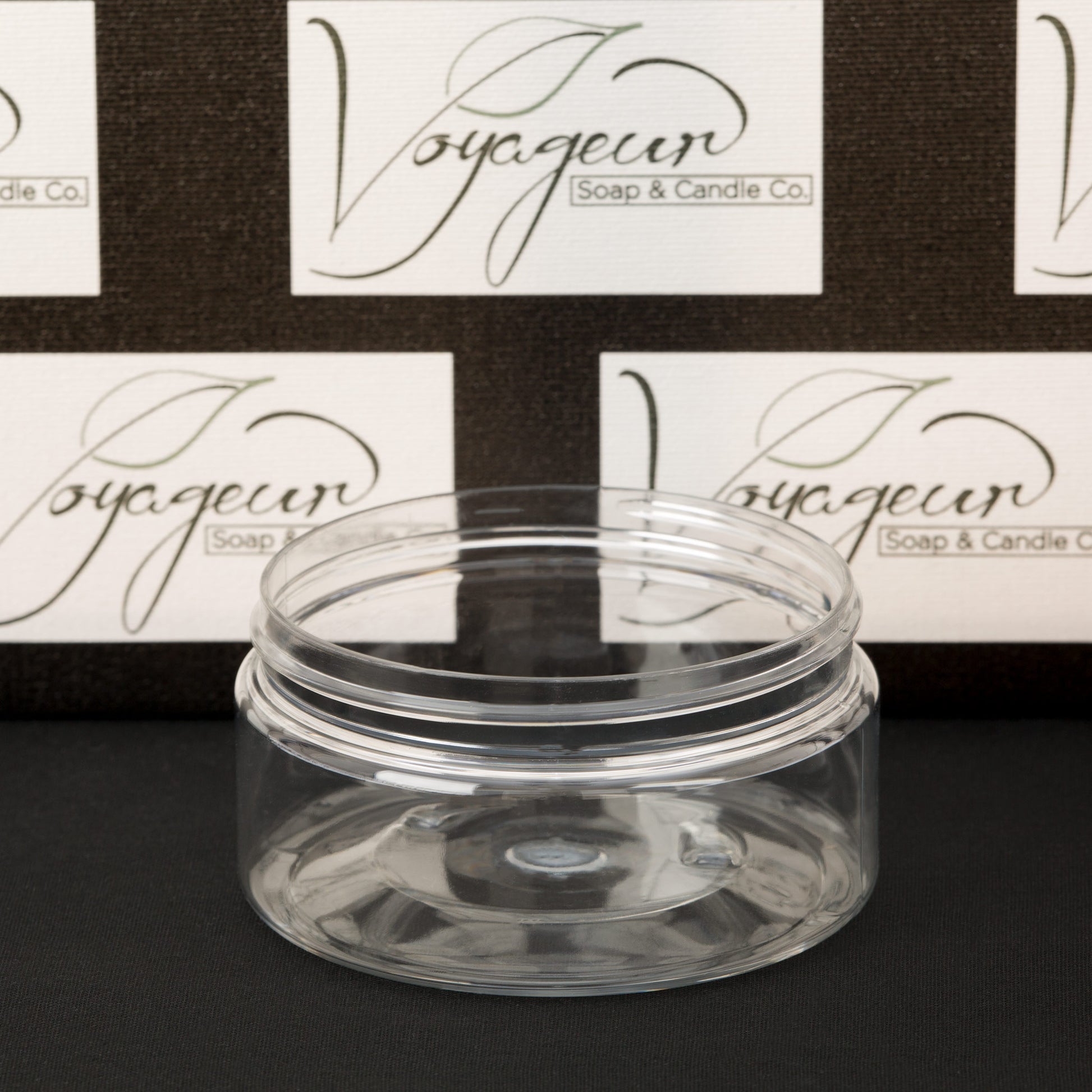 8 oz Clear Shallow Jar with No Closure