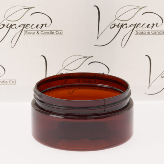 8 oz Amber Shallow Jar with No Closure