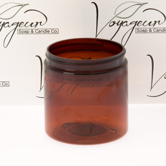8 oz Amber Straight Sided Jar with No Closure