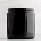 8 oz Black Plastic Cosmetic Jar