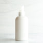 8 oz White PET Boston Round Bottle with 24-410 Natural Fine Mist Sprayer
