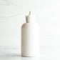 8 oz White PET Boston Round Bottle with 24-410 White Turret Cap