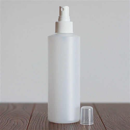 250 ml Natural HDPE Cylinder with Mister - White