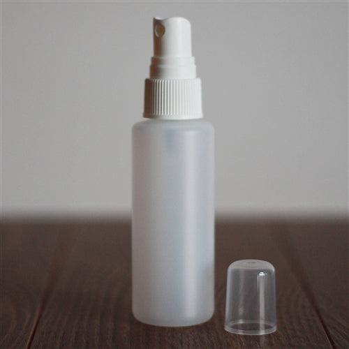 *60 ml Natural HDPE Cylinder with Mister - White