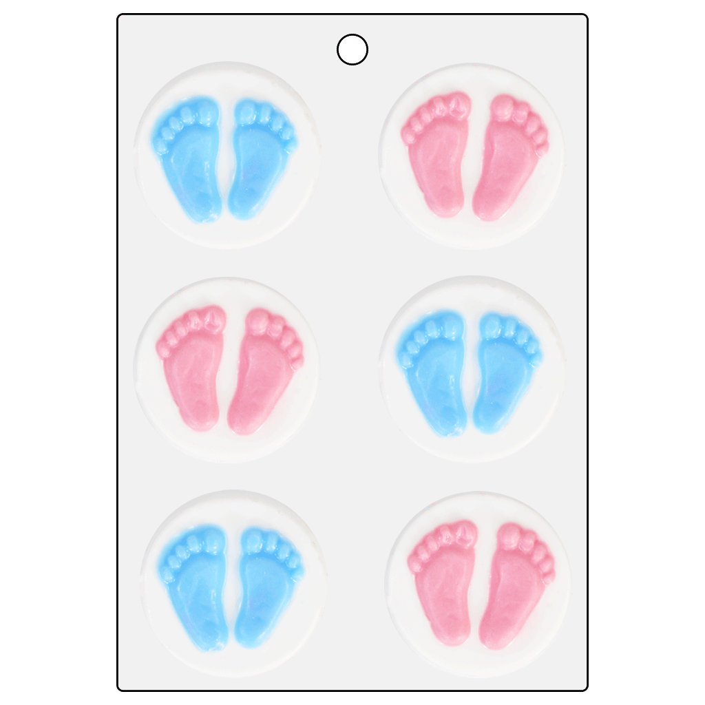 Life of the Party Baby Feet Small Round Soap Mold