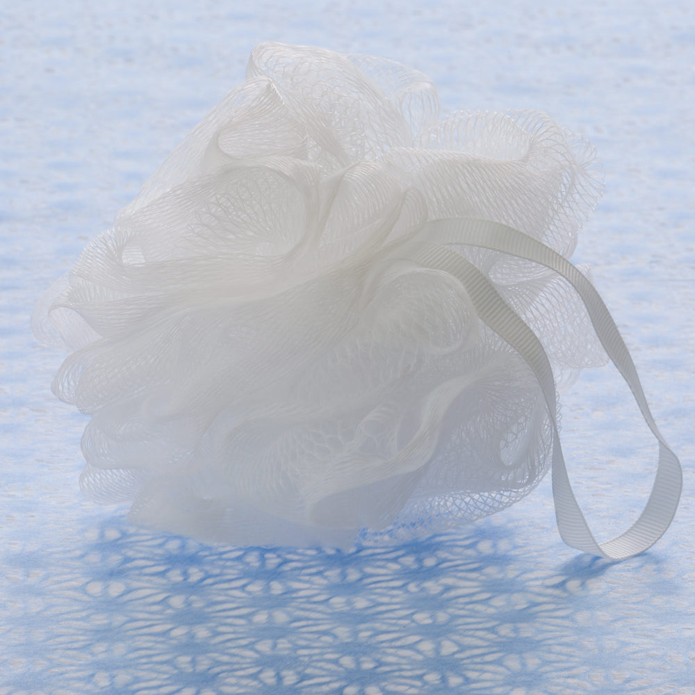 White Mesh Bath Sponge - Small