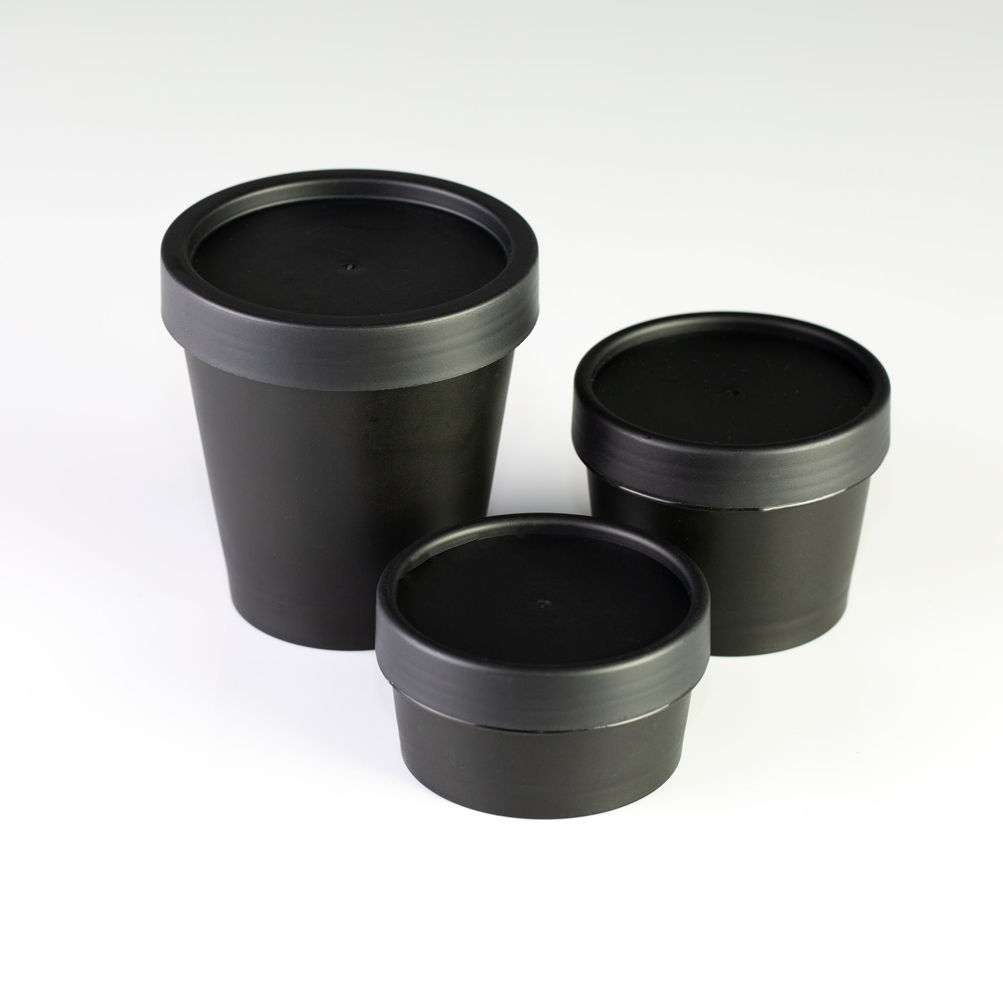 3.4 oz (100ml) Black Cosmetic Pot with Lid