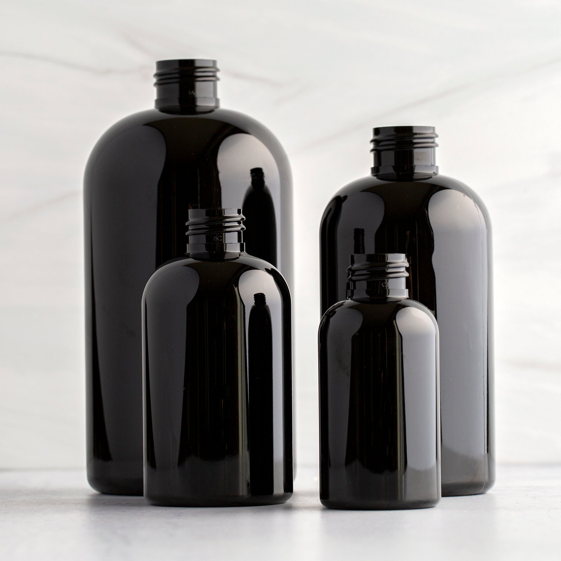 Black Boston Round Bottle Family