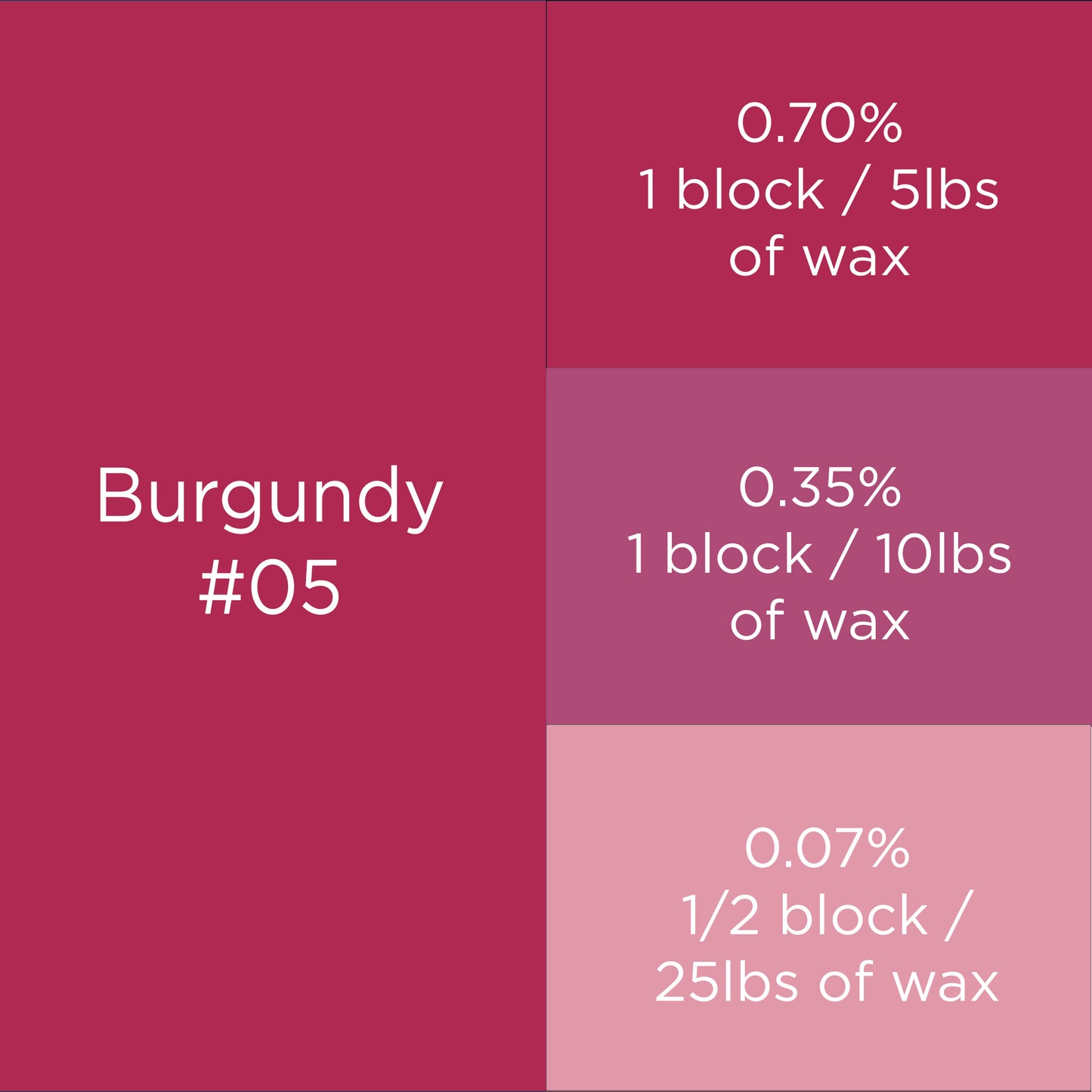#05 burgundy dye block