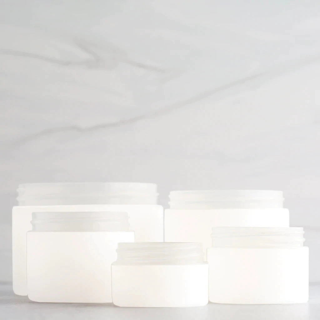 Frosted Plastic Cosmetic Jars
