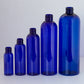 16 oz Blue PET Bullet with 24-410 Black Saddle Pump