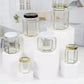 190 ml Hexagon Glass Jar with 58mm Black Metal Lug Lid