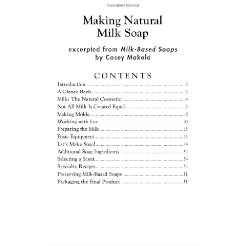 Making Natural Milk Soaps - Bulletin Book