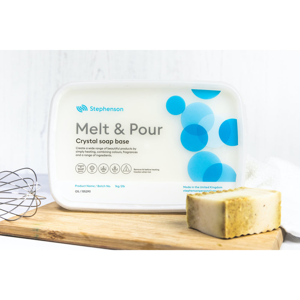 Stephenson Crystal Natural Exfoliating Oatmeal & Shea Melt & Pour Soap