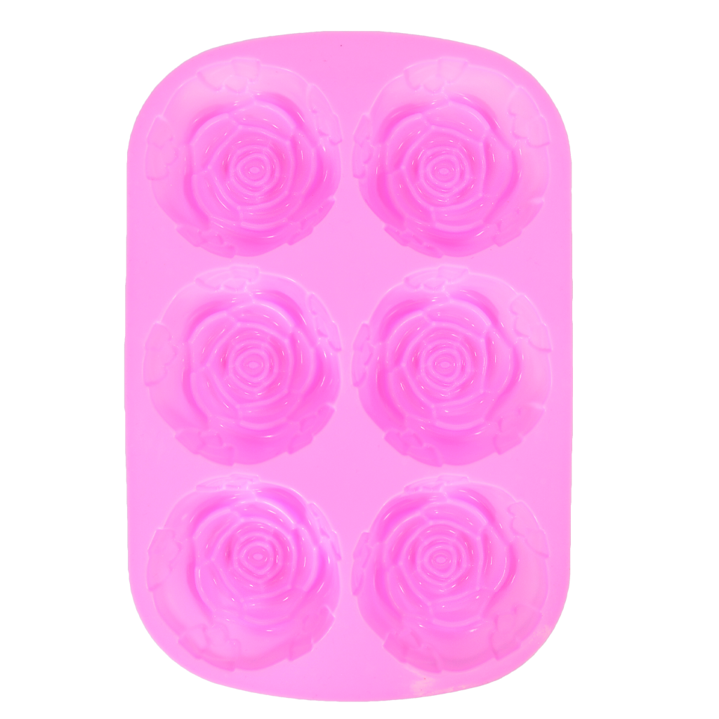 Rose with Leaves Silicone Soap Mold