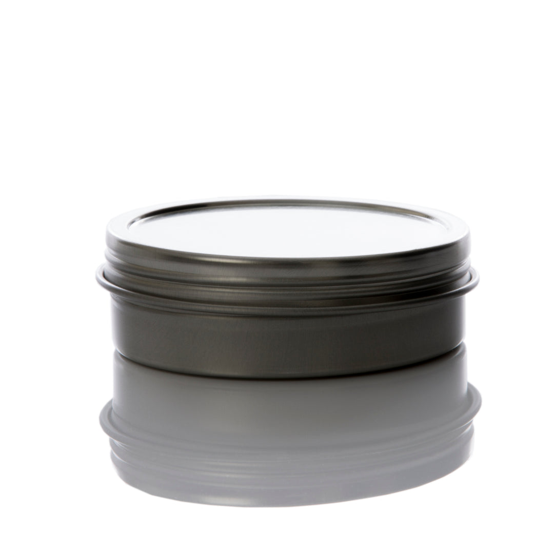2 oz Flat Screw Top Seamless Metal Tin
