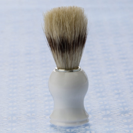 Shaving Brush - White Handle