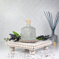 210 ml Frosted Glass Square Bottle with Cork Lid