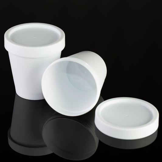 6.7 oz (200ml) White Cosmetic Pot with Lid