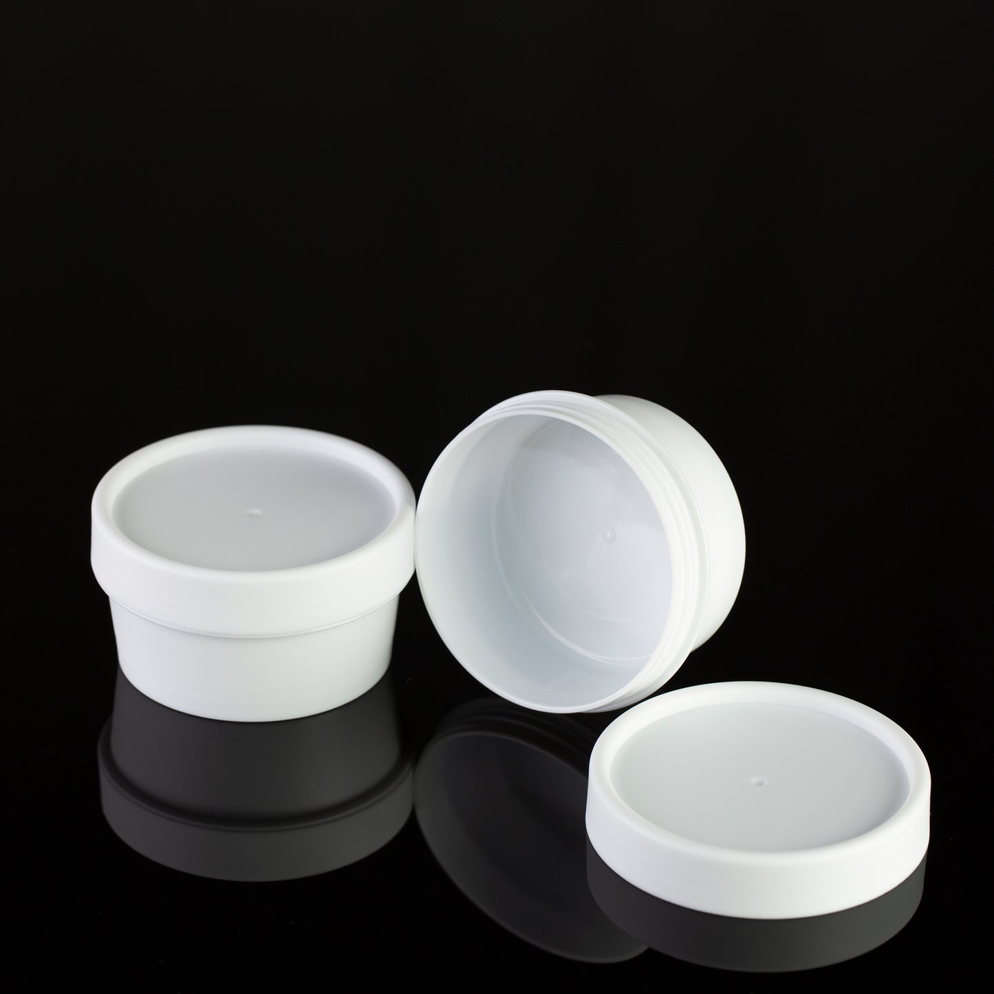 1.7oz (50ml) White Cosmetic Pot with Lid