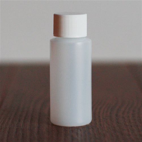 *30 ml Natural Cylinder with White Rib Cap