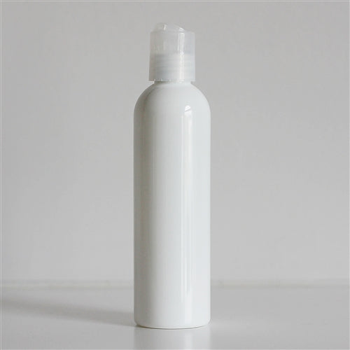 4 oz White Bullet Bottle with Disc Cap - Natural