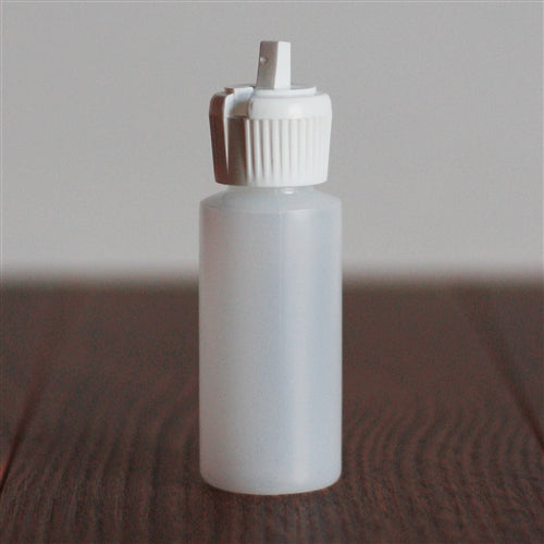 *30 ml Natural Cylinder with White Turret Cap