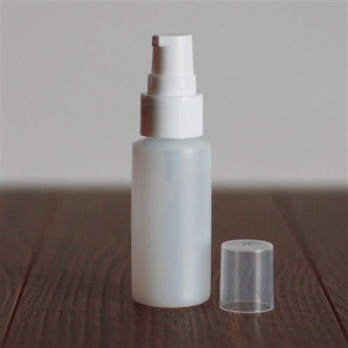 *30 ml Natural Cylinder with Treatment Pump - White