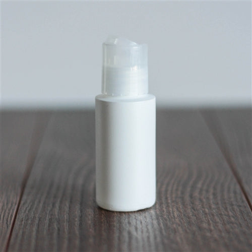 1 oz White Cylinder with Disc Cap - Natural