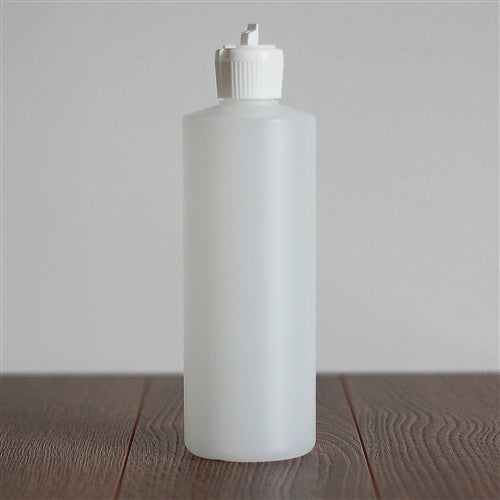 500 ml Natural HDPE Cylinder with White Turret Cap
